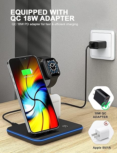 3-in-1 Wireless Charging Station Portable
